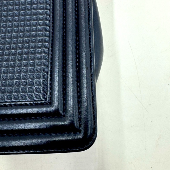 Auth Chanel Navy Blue Limited Edition Boy Flap Large New Cube Shoulder Bag - Picture 6 of 16